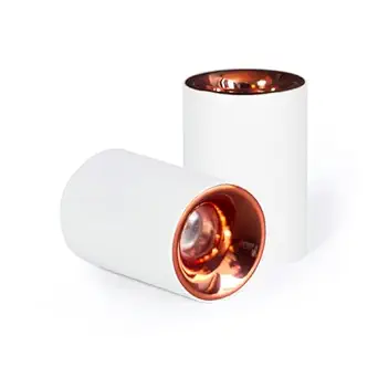 Harold Electricals 7 Watt White Body Antiglare LED Round Cylinderical Surface COB Spotlight | Ceiling Downlight for Home, Office, Indoor & Outdoor- Rose Gold Reflector (Warm White) (Pack of 1)