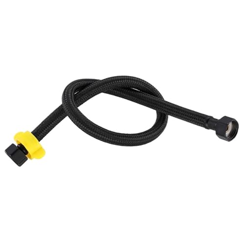 Manguera trenzada de 50/60 cm para suministro de agua, para grifo, calentador de agua, conexión de inodoro, manguera de entrada, cocina, baño (50 cm)