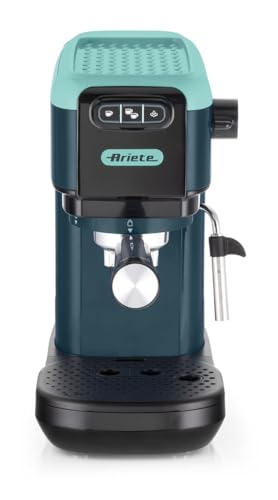 Ariete 1399 Cafetera espresso Light Aquamarine, para polvo y monodosis ESE, 1300 W, capacidad 1,1 l, 15 bares de presión, filtro 1, 2 tazas y monodosis ESE, Cappuccino, verde Ariete 1399 Cafetera espresso Light Aquamarine, para polvo y monodosis ESE, 1300 W, capacidad 1,1 l, 15 bares de presión, filtro 1, 2 tazas y monodosis ESE, Cappuccino, verde