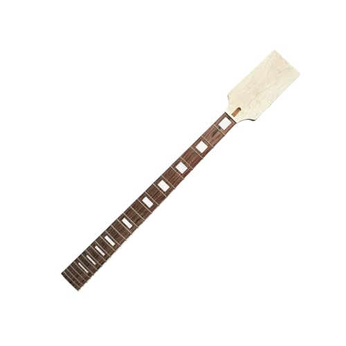 YoungMonic Maple Bass Guitar Neck 24 Fret Block Inlay Electric Guitar Neck Replacement 30 Inch Rosewood Fingerboard DIY Guitar Enthusiast Suitable for Professional Luthier (01)