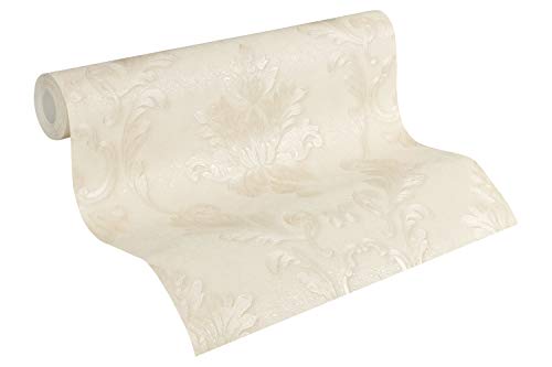 Architects Paper Vliestapete Luxury Wallpaper Tapete mit Ornamenten barock 10,05 m x 0,53 m creme metallic Made in Germany 324221 32422-1 Cover