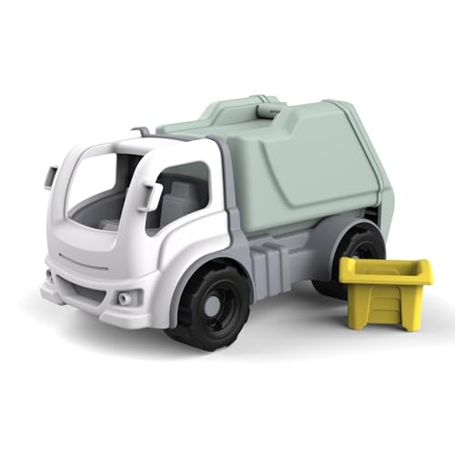 Dantoy Camion poubelle classique - Robuste - Avec poubelle amovible - Jouet durable du Danemark avec label écologique nordique - Idéal pour bac à sable et...