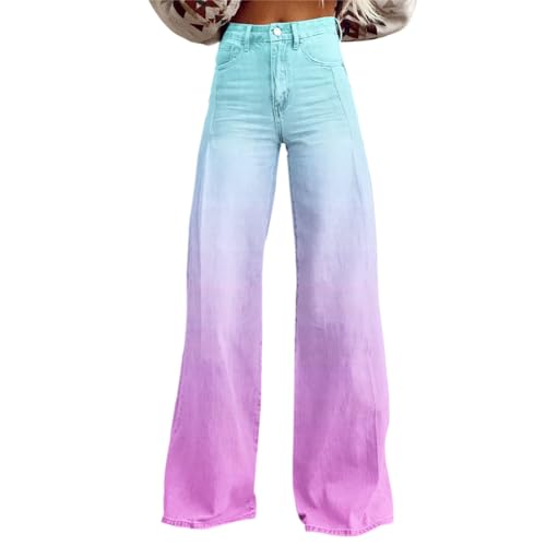Pantalon en jean femme Unimate léger à motifs taille haute pour look décontracté