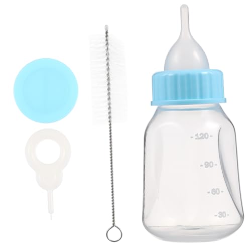 Hohopeti Animal Nursing Bottle Set 120ml Cat Feeding Feeder Plastic Pet Nursing Kit Easy to Carry