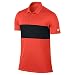 Nike Mens Breathe Color Block Golf Polo (Max Orange/Black, Large)