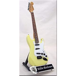 RITCHIE BLACKMORE Guitare Miniature avec médiator Deep Purple - Les Beatles, Paul McCartney, John Lennon, RIngo Starr, George Harrison