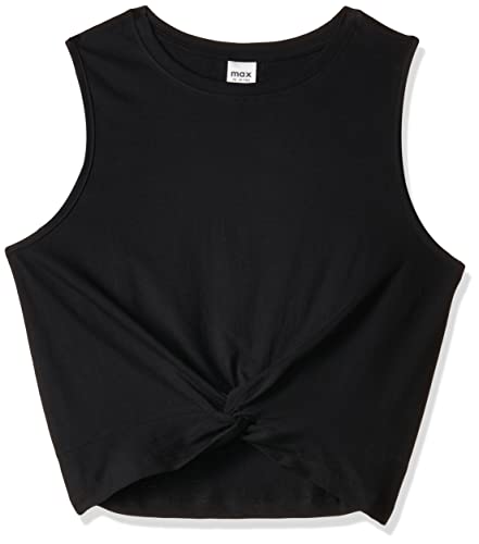 Image of Max Girls Regular Fit Solid Round Neck Casual Top