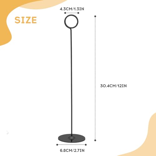 Urban Deco TABLE NUMBER HOLDERS Place Card Holders 12 Inch Table Card Holders Steel Card Holders thumb #1