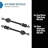 TRQ Front Sway Bar Stabilizer Link Set Compatible with 2006-2010 Dodge Ram 1500 2011-2018 Ram 1500 2019-2022 1500 Classic #1