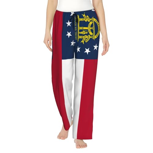 Pantalon de pyjama en polyester doux avec imprimé Géorgie et poches pratiques