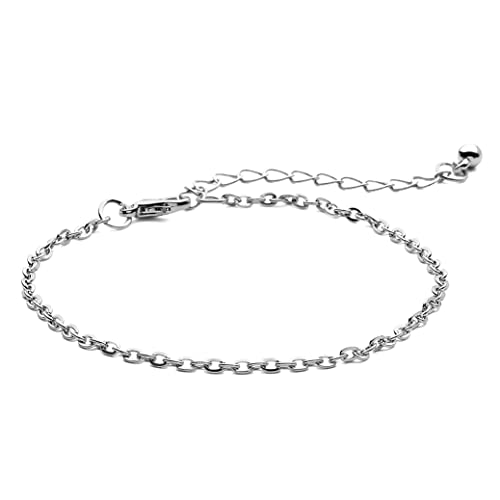 Image of 14K Gold and Silver Plated Layered Bracelet Sets, 6 Pieces, Adjustable Layered Link Bracelets Sets, Stainless Steel, no gemstone