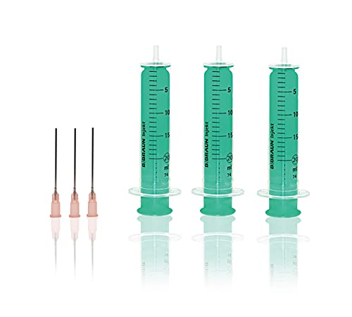 Horn Medical Spritzen-Set für Hobby & Heimwerken, mit stumpfen Nadeln, 3er Set (3x 20 ml Spritze & 3x Kanüle)