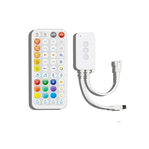 Boîtier de contrôle LED rythmique avec télécommande IR 44 touches DC5-24V