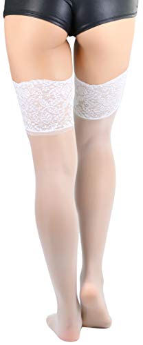 Image of ToBeInStyle Women's Thigh Highs With Smooth Silicone Lace