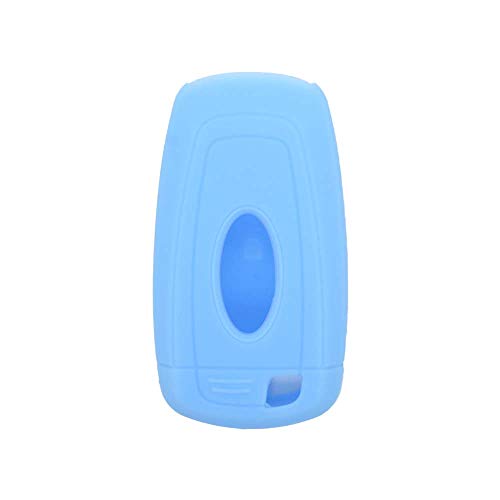 BROVACS Silicone Cover Protector Case Holder Skin Jacket Compatible with FORD EcoSport Mondeo Edge 2 Button Smart Remote Key Fob CV4712 Light Blue - Image 2