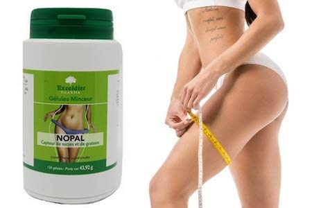 Nopal Puissant + Extrait de Nopal - Riche en Fibres - Digestion Difficile - Bloqueur de Graisses - Poids Femme et Homme - 2500 mg/Jour - 120 Gélules Minceur Puissantes