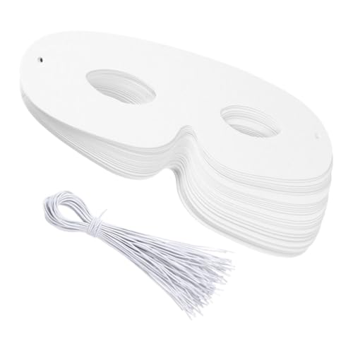 SHINEOFI Masque Vierge 120 Pièces De Demi-Masque De Mascarade Blanc Masques En Papier Non Pour Halloween Carnaval Fête Accessoires De Cosplay