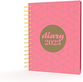 Collins Scandi Diary A5 Day to Page Deep Pink PW51 - 2023