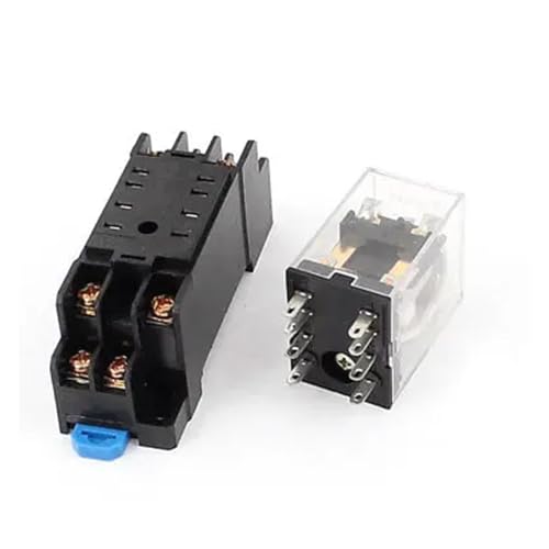 Relé de potencia HH52P DC 12V con conmutación doble DPDT estable 5