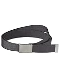 Metallschließe mit Logo Jack Wolfskin Damen Gürtel Webbing Belt Wide, Dark Steel, Einheitsgröße