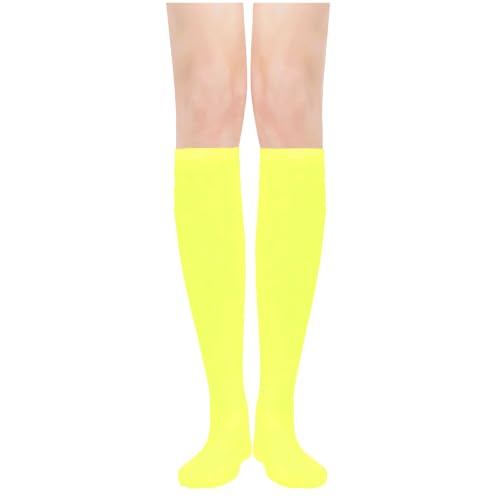 Image of DOOVID Casual Knee High Socks for Women Tube Socks Elasticity Athletic Socks Thin Stripe Knee High Stockings