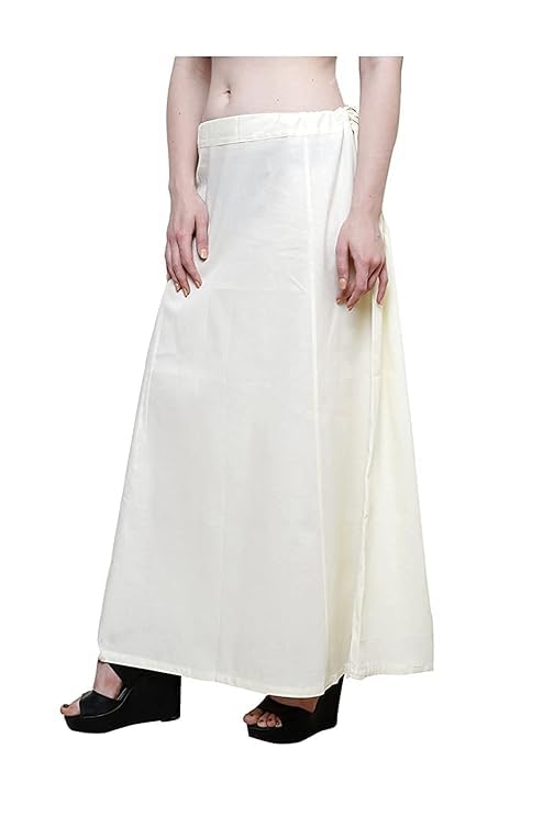 r. s. traders Women's Cotton Plain Solid Indian Saree Petticoat (Free Size, 2 MTR)-picture-51