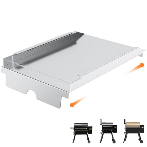 Hisencn Adjustable Drip Tray for Traeger Ironwood 650/885, 22/34/780, Newer Tex, Tex Elite, Drip pan for Camp Chef 24/36 Series, Woodwind Pro 24/36, Heat Baffle for Z Grill 700, 7002, BAC012