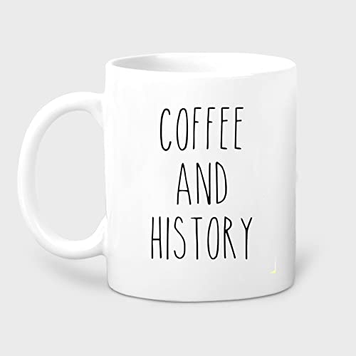 IKJHG Tazza da caffè e storia, insegnante di storia The Gift, History Buff, tazza divertente di storia, storico, professore di storia, 325 ml