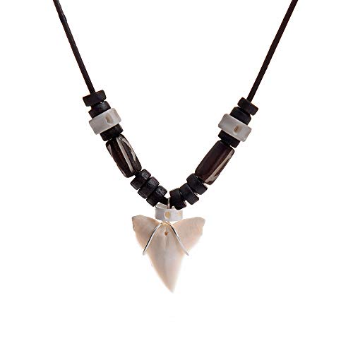 Shark Tooth Necklace - Fashion Pendant Necklaces for Men and Women, Real Natural Shark Tooth Necklace Jewelry, Birthday Gifts for Men