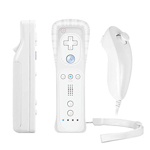 Controlador Remoto y Nunchuk, PowerLead Motion Plus Remote Controller para Wii y Wii U, Motion Plus 