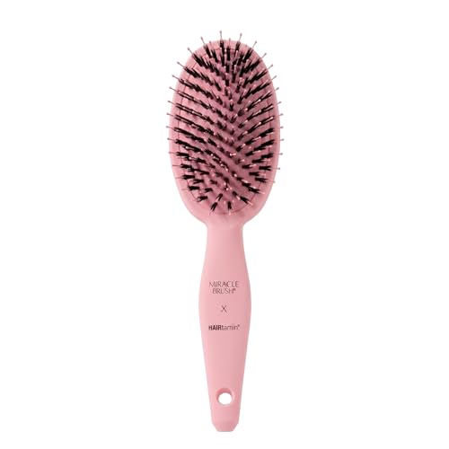Hairtamin Hair Brush for All Hair Types | Paddle Brush for Blow Drying Detangling and Straightening | Anti-Static Lightweight and Ergonomic Design | Hair Brush for Men Women Kids and Pets