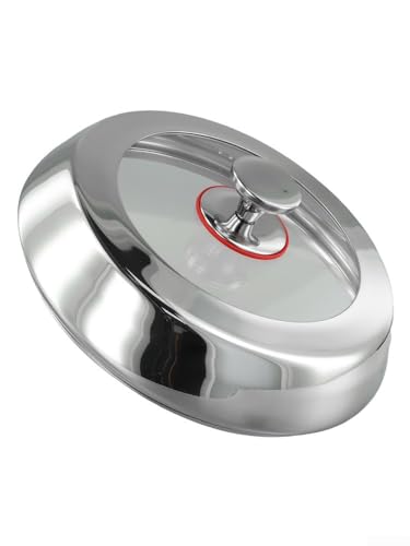 Kitchen Essential - Tapa de acero inoxidable adecuada para sartenes comunes de 28 a 30 cm (28 cm)