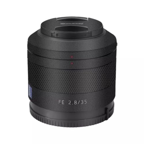 Film de protection autocollant aspect cuir noir sur mesure pour Sony FE 35 mm F2.8
