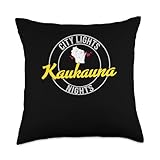City Lights Kaukauna Nights Wisconsin US Cities WI Throw Pillow