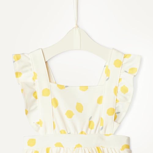 Amazon Essentials X Sofia Grainge Baby Girls' Baby Girls Ruffle Romper, Ivory Lemon, 12 Months - image 4