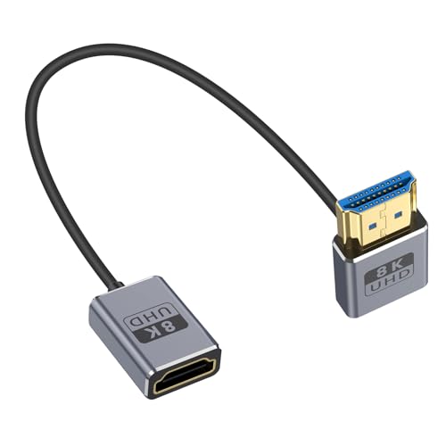 Extension HDMI 8K 90° rallonge adaptateur pour console PS5 et écran PC