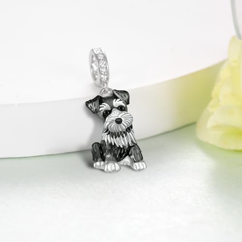 Dachshund/Corgi/Yorkie/Schnauzer/Pug/Highland Cow Charm 925 Sterling Silver Dog Gifts Cute Puppy Jewelry Dog Charms for Bracelets2