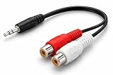 AKORD – 0,2 M 3,5 mm estéreo Conector Jack a 2 RCA Fono Enchufes.