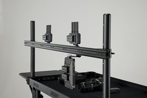 Image of Tilta Dual Accessory Mounting Bracket | NATO Rail Slide-in Design | Dual 1 /4-20 with ARRI Locating Pins | Compatible with Boulder Camera Cart Expansion Mount - Black