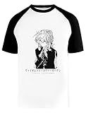 hopestly violet evergarden sad maglietta da baseball unisex da donna uomo bianca girocollo maniche corte cotone organico tee t-shirt unisex white xxxl