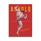 アーノルドシュワルツェネッガーポスターボディービルインスピレーション引用壁アートパネルボディービルダー強い筋肉キャンバス絵画インテリアジム家装飾写真(いいえフレーム)