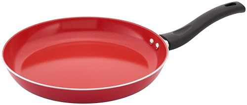 Judge Ceraglide 28cm Frying Pan – Non-Stick Ceramic Coating, Easy-Clean, Induction Compatible - Red