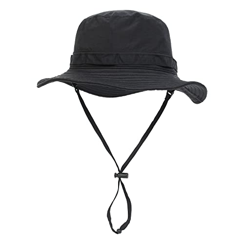 Fynnsure Mens Sun Hat Wide Brim Sun Hats For Men Upf 50+ Beach Fishing Hat Breathable Safari Bucekt Hat With Drawstring Black #TOP1
