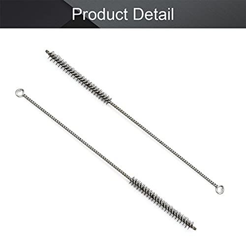 Image of Utoolmart Steel Wire Cleaning Brush, Spiral Power Tube Cleaning Tool, Bottle Brush, 0.5-inch Diameter 12-inch Length, 2pcs