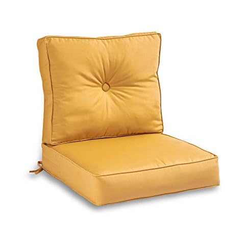 South Pine Porch Wheat Sunbrella Fabric 2-Piece Deep Seat Cushion Set, 2 Count (Pack of 1) Cover