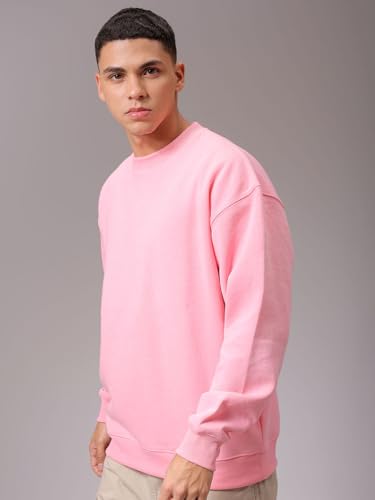 Image of The Indian Garage Co Men Oversized Solid Overhead Crewneck Sweatshirt