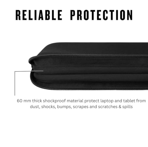Image of Saco MacBook Pro 14 Inch Sleeve - Slim Protective Laptop Sleeve Case for MacBook Pro 14 inch M4 (A3401, A3112, A3185), M3 (A2918, A2992), M2 (A2779) & M1 (A2442) - Black