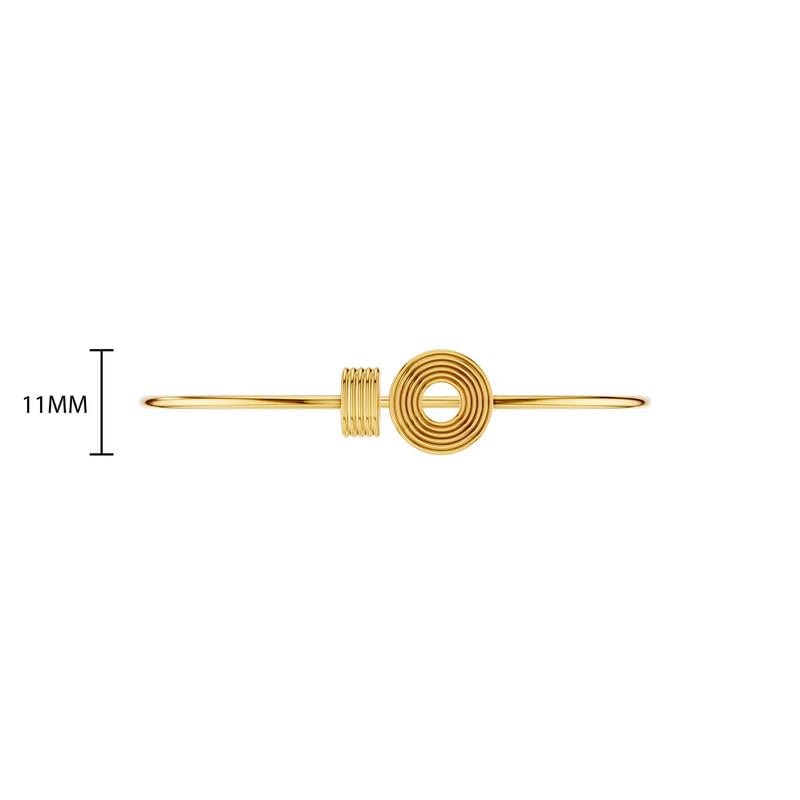 Image of Kisna 9 KT Orbit Flexible Yellow Gold Bangle For Women