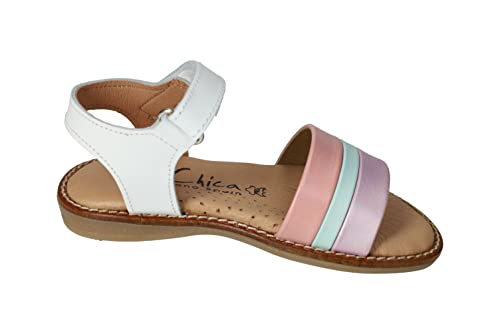 Sandales en cuir pour filles multicolores confortables légères été taille 33