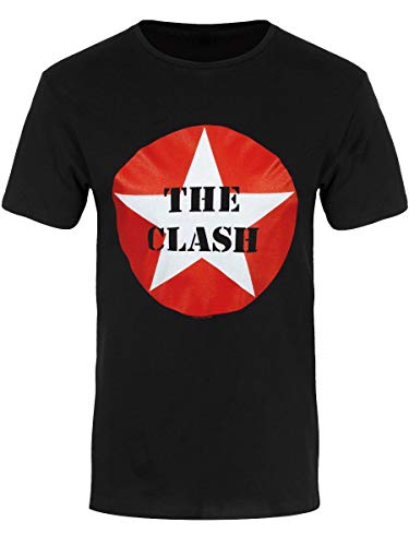 Official Black T Shirt The Clash Punk 'Star Badge' Classic Logo XL